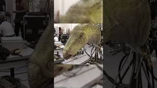 Testing the adult Stegosaurus animatronic head for The Lost World: Jurassic Park (1997)