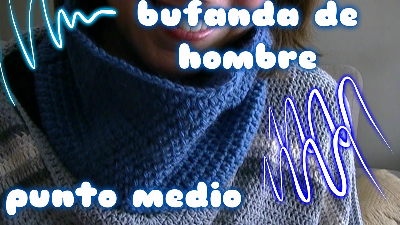 bufanda crochet hombre