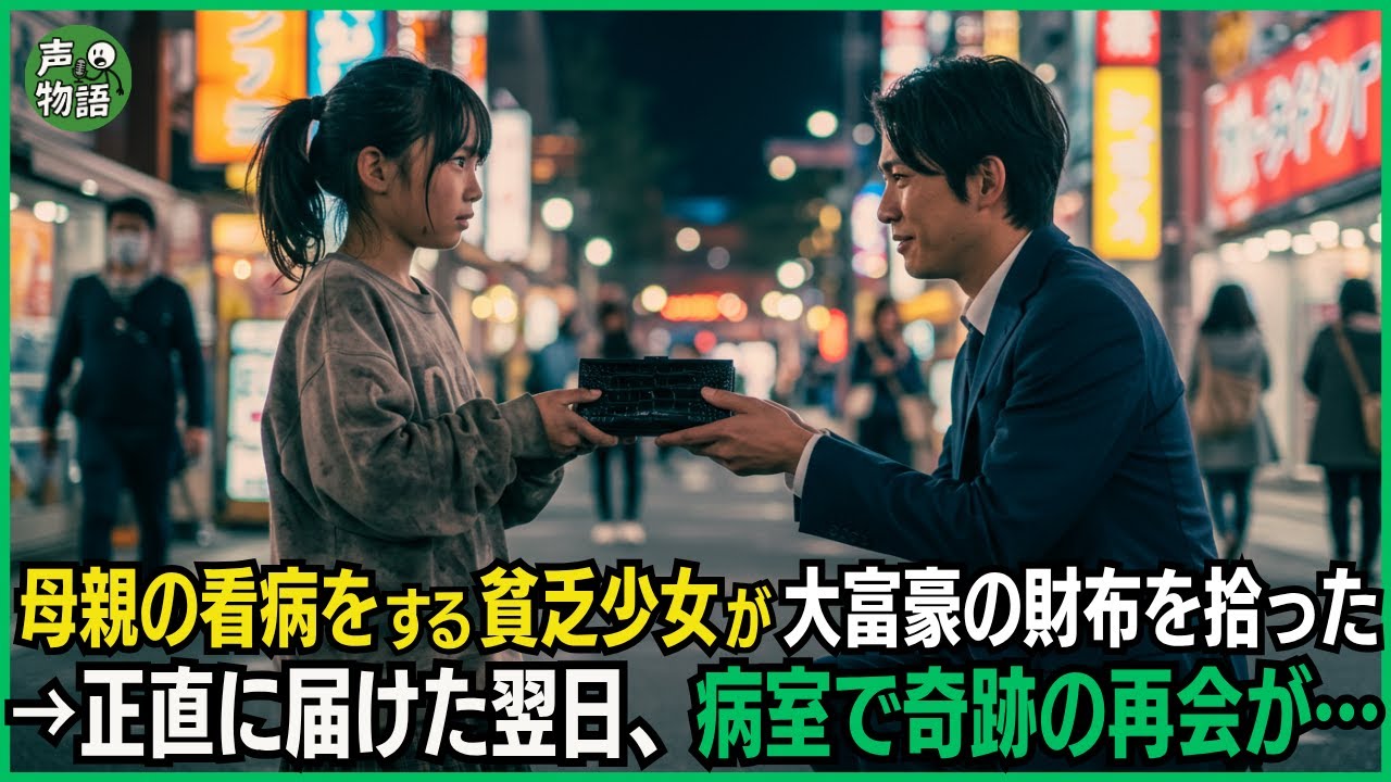 母親の看病をする貧乏少女が大富豪の財布を拾った→正直に届けた翌日、病室で奇跡の再会が…