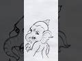 Face 🥰😊 Cute Sa Ganpati Bappa Morya #drawing