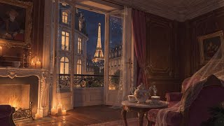 1930s Paris on a Rainy Night | Soft Vintage Records & Warm Fireplace screenshot 5