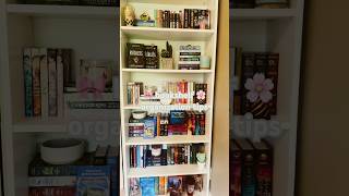 bookshelf organization tips!! ✨ #booktok #books #bookish #reading #booktubetbr #bookshelf #organize
