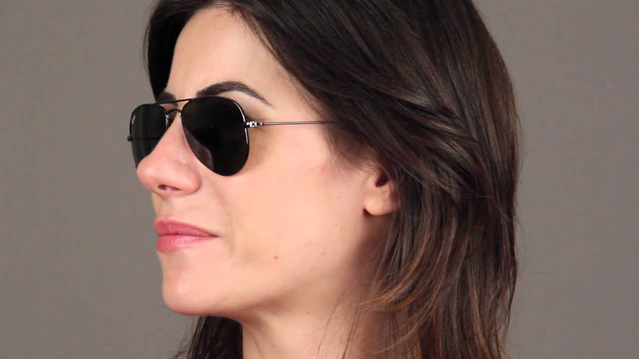 focus hierarchy delicate Ray-Ban RB3044 Aviator Small Metal Sunglasses Review - YouTube