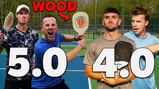 Can 4.0s Beat 5.0s with Wooden Paddles??
