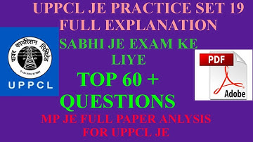 MP JE full paper anlysis important for UPPCL JE 2019!!! ARUN SIR