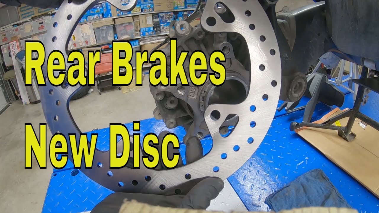 Part 1 of 25,000 Miles Motorcycle Service - New Rotor & Brakes - (BMW R1200 GSA)