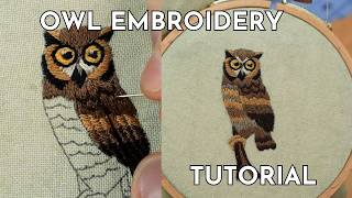 How to embroider a simple owl