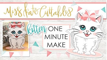 1 Minute Make - Cute Kitten - Layered SVG How To Tutorial Cricut Explore Maker Silhouette Cameo