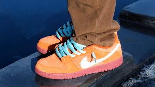 Nike SB Dunk Mystic Red and Noise Aqua Review on Feet #nikesb #nikesbdunk #dunklow