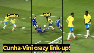 Vinicius Salutes Cunha After A Brilliant P For The Brazil Goal Against Croatia