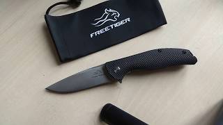 GEARBEST FREETIGER FT801 Folding Pocket Knife with 420 Steel Nylon Fiber Handle Ball Bearing
