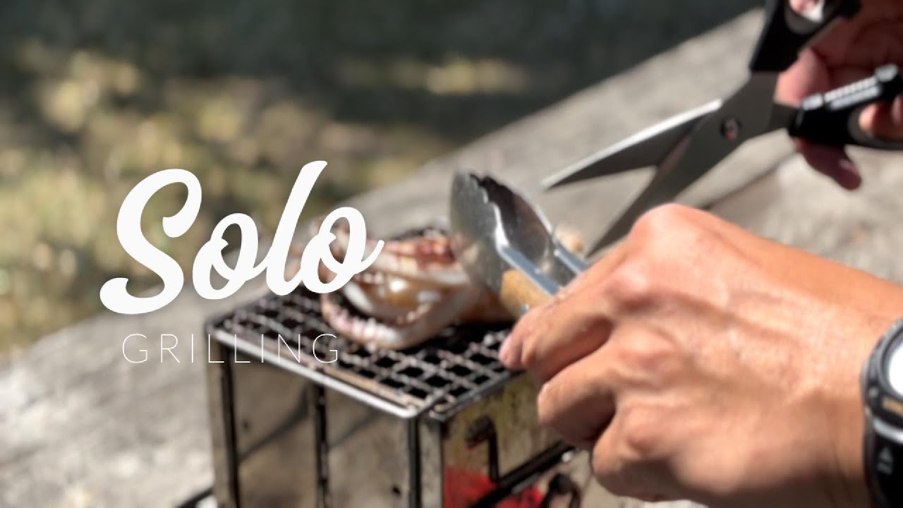 Solo BBQ with a personal-size grill  | Relaxing alone  | ASMR