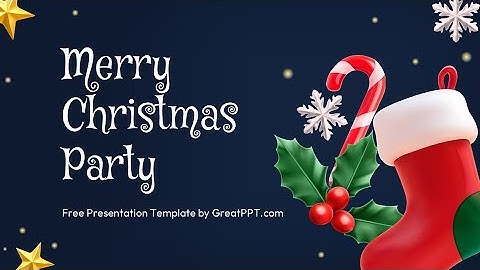 Free Merry Christmas Party Presentation Theme & PowerPoint Template by GreatPPT