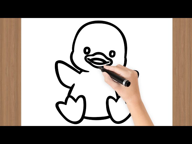 Aprenda a desenhar um pato fácil passo a passo #desenhos #desenhopato