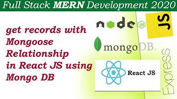 React Js Save & Get data from Mongo DB with Mongoose Relationship Express, Node Js | Lecture-29