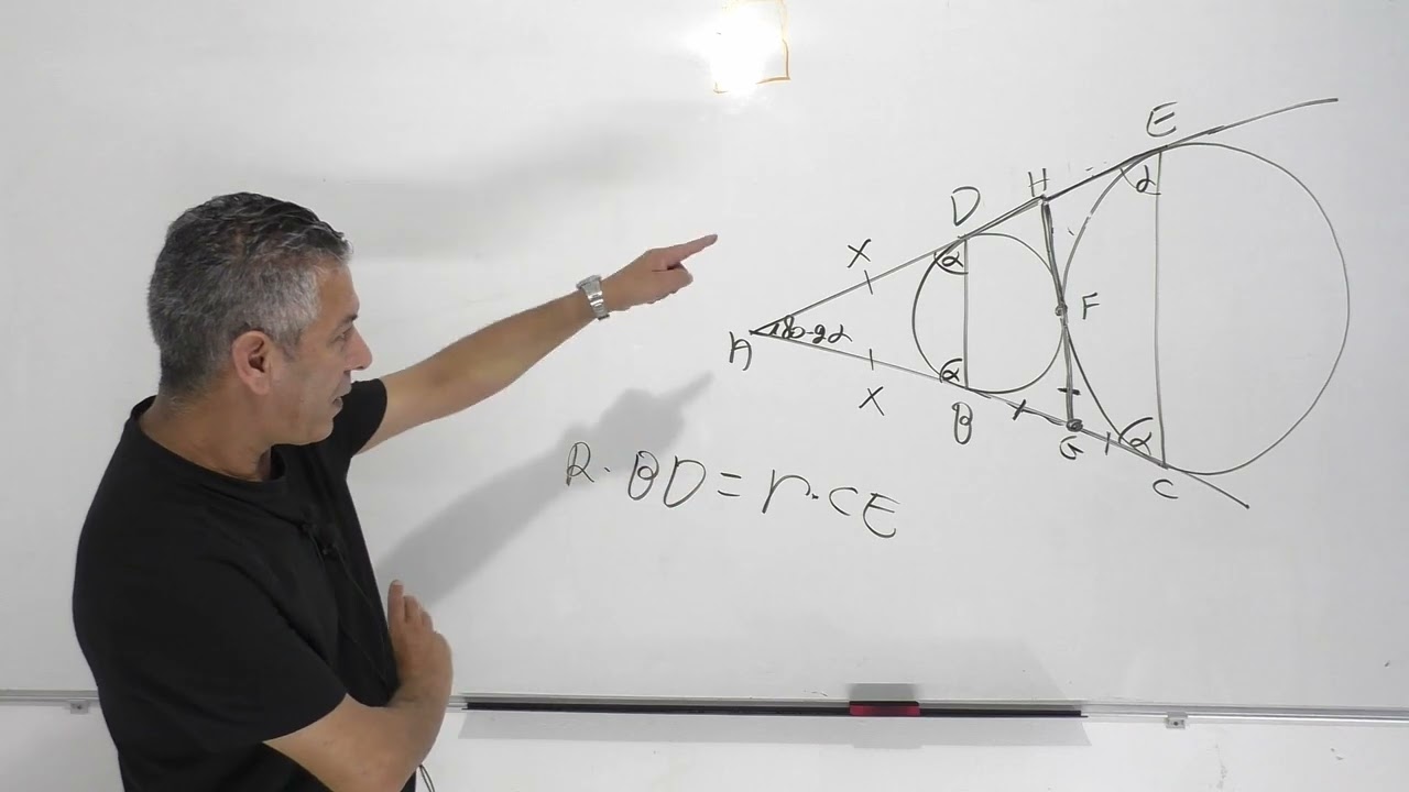 פתרון בגרות 581 חורף 2017 שאלה 4-גיאומטריה עם מעגל.