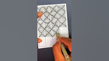 Stress Relief Zentangle Pattern ❤️ #shorts #youtubeshorts #ytshorts #zentangle #trending #easyart