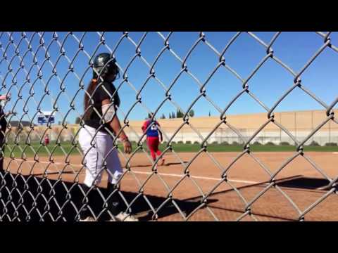 Corissa Sweet Firecrackers 03 doubles to the gap to score another run 