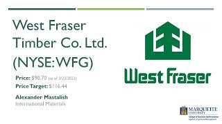 Presentation  by Alex Mastalish of West Fraser Timber Co. LTD. (WFG)