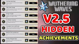 Wuthering Waves Hidden Achievementstrophies Wuwa 2.5 Hidden Achievements