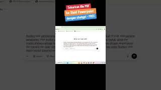 Tukarkan fail PDF ke powerpoint dengan Chatgpt dalam masa 1 minit!