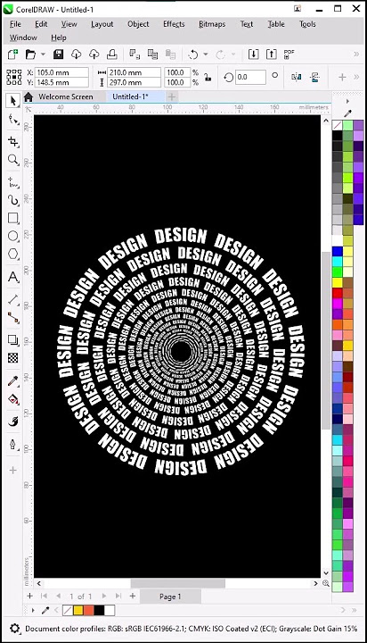 Efek Teks Bulat di CorelDraw #learncoreldraw #graphicdesignsoftware #coreldraw #design