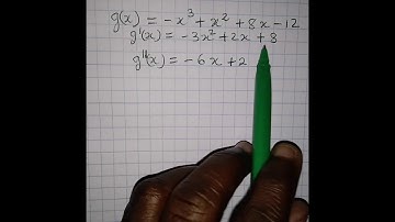 X  - Coordinate of the Point of Inflection of Cubic Graph