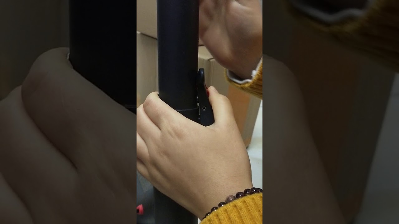 AOVO Pro Electric Scooter How to fix jammed folding latch YouTube