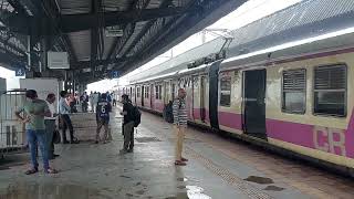 EMU Arrival At Mansarovar Rly.Stn During Heavy Rains..