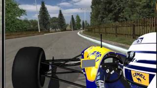rFactor - F1 Catches Air and Flips