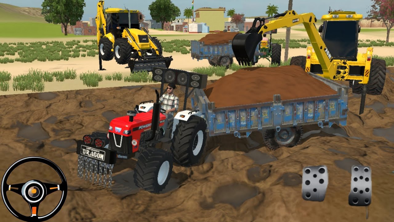 Drive JCB, Tractor & Dumper | Uploading Mitti (मिट्टी) on Tractor Trolley | Farming &Construction