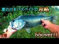 夏の川はバズベイトが最強？50upが連発！！
