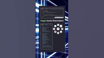 Magic Social Share Menu using #html & #css #js #webdevelopment #coding #programming#viral #shorts