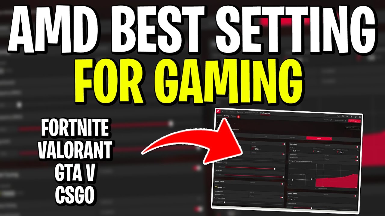 BEST AMD Radeon Settings For Gaming (Fortnite/Valorant/CSGO/Apex