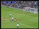 Rio Ferdinand trying to save penalty kick from Muntari