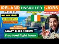 Ireland unskilled jobs| Ireland free work visa 2024 In 8 weeks| No IELTS No Experience No Age Limit