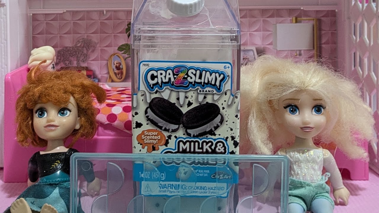 Slime surprise! Elsya and Anya play with slime and find charms!