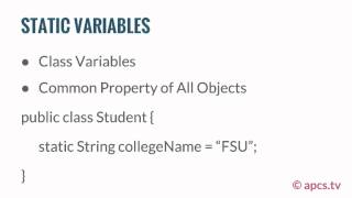 Lecture 47 - The Static Keyword