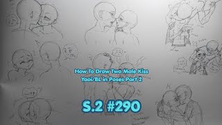 How To Draw Two Male Kiss in Poses Part 2 S 2