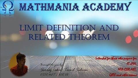 Definition of a limit| Theorem relates limit and a convergent sequence - Lec 02