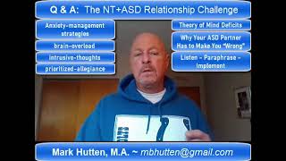 Q & A with Mark Hutten, M.A.  The NT+ASD Relationship Challenge