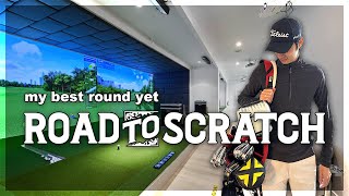 my best 9 holes on the golf simulator | road to scratch