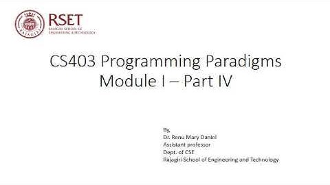 CS403 Programming Paradigms Module 1 part4