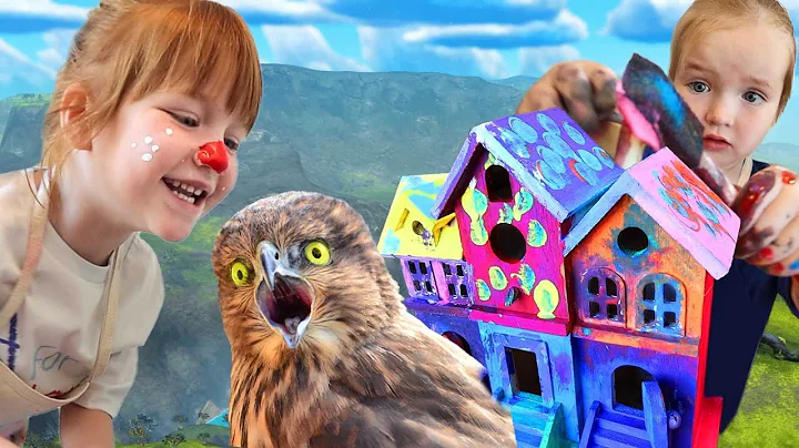 HOW to PAiNT a BiRD HOUSE!! Adley finds Hidden Bab...