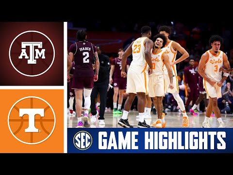 Texas A&M Aggies at No. 24 Tennessee Volunteers | Game Highlights | 2026 SEC Men's Basketball