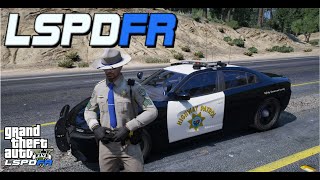 LSPDFR GTA 5 highway patrol in the Los Santos area