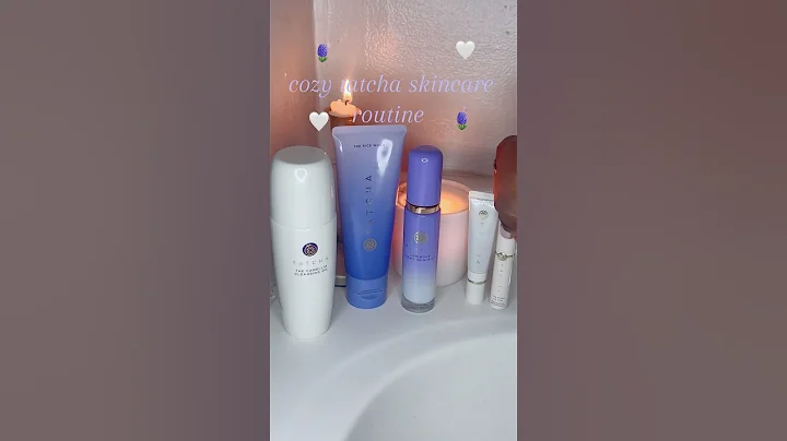 cozy tatcha skincare routine 🪻🤍 #skincare #skincareroutine #tatcha #nightroutine #asmr