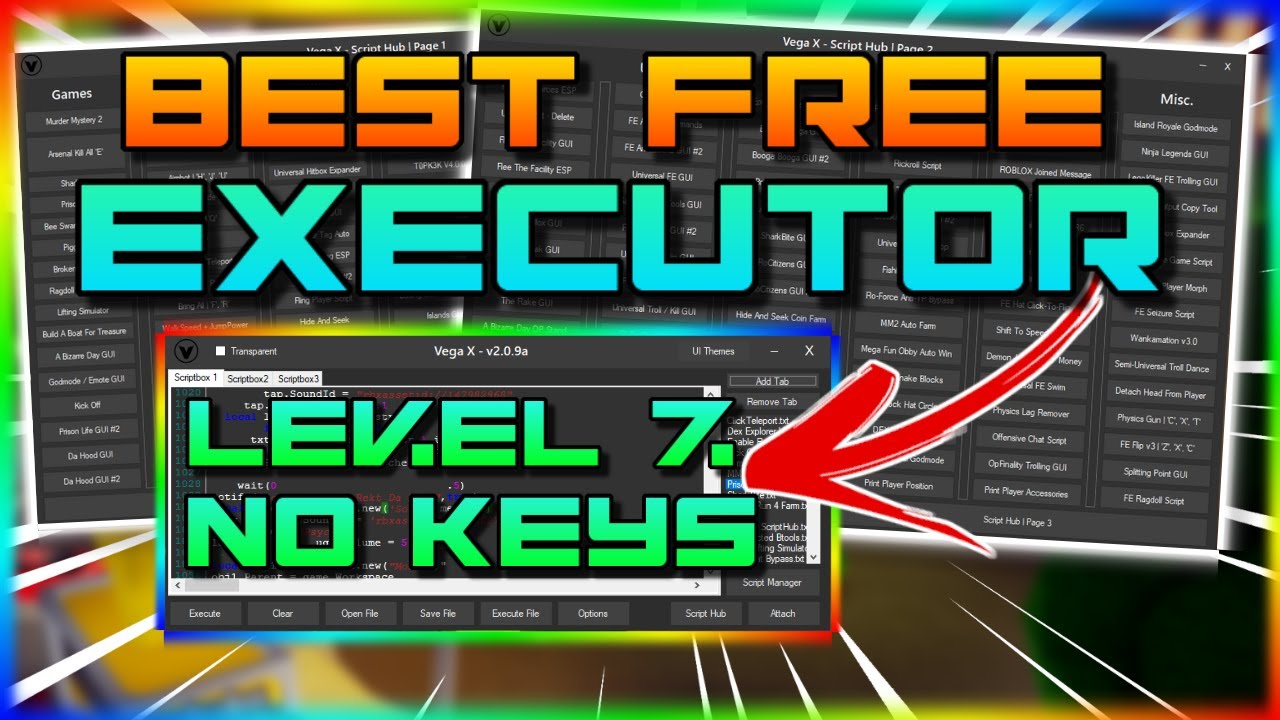 NO KEYS] FREE, Roblox Script Executor, 350+ Games, Full LUA, Huge Script  Hub