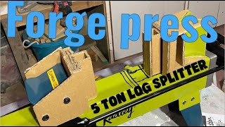 5 ton log splitter forge press, mock up. Part 1