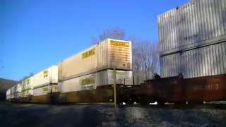 Long NS Intermodal 201 WB at Elliston, VA